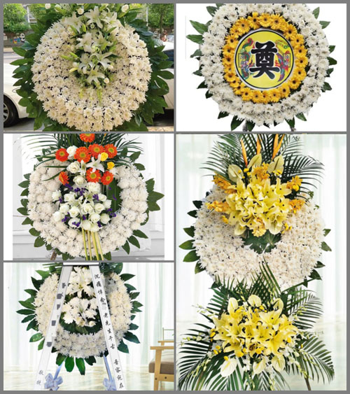 广东江门市鹤山市龙口镇那白村花圈速递